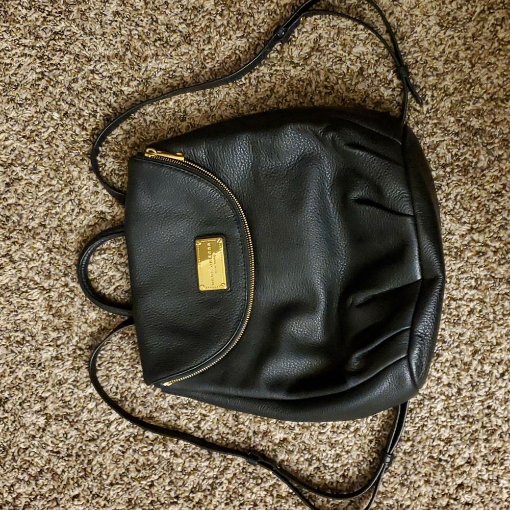 Marc Jacobs - black leather backpack